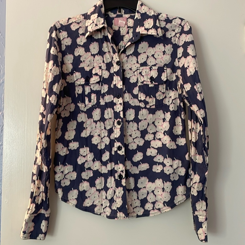 Vintage Lucky Brand Dungarees Floral‎ Western Shirt, size L